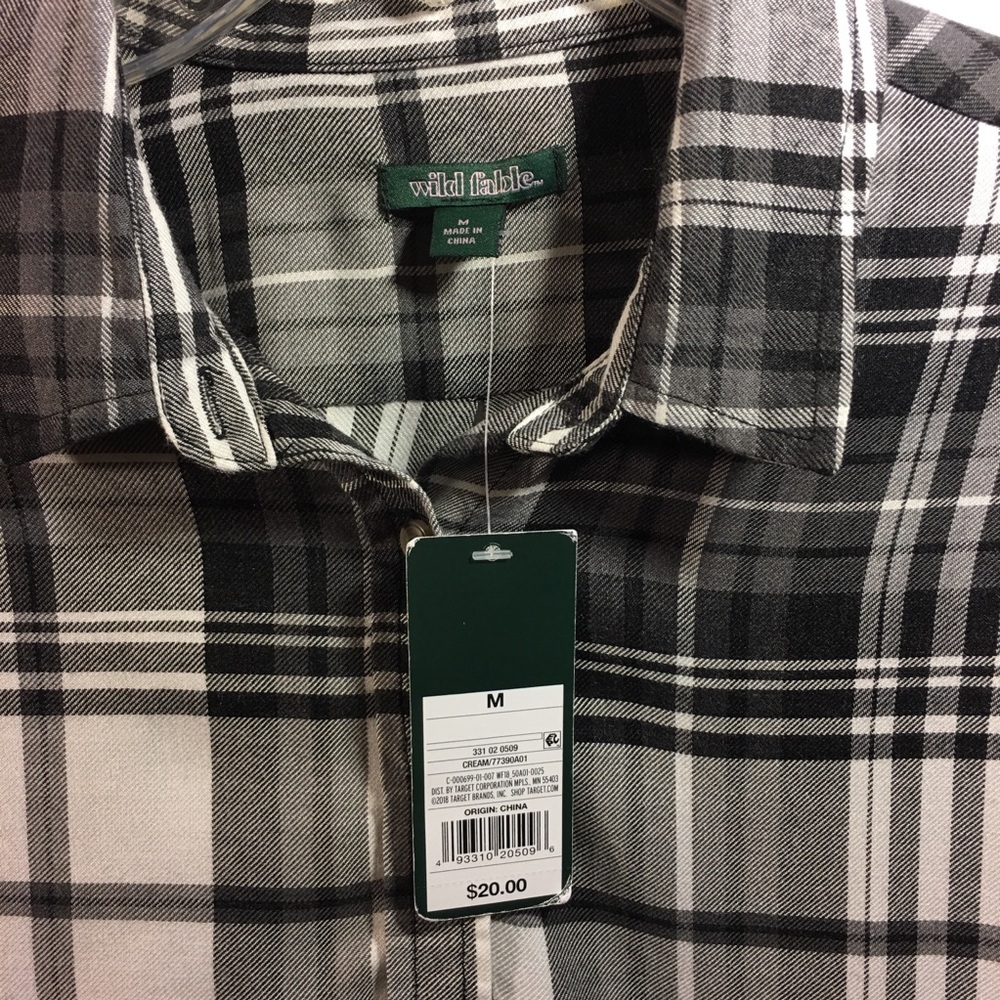 Wild Fable Plaid Top - size Medium - Picture 5 of 9